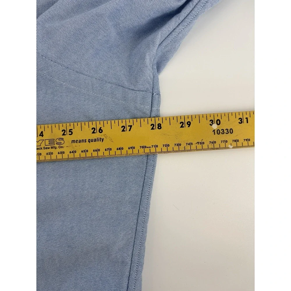 Polo Ralph Lauren Men's XXL Blue Oxford Flesh Pony Button Down Long Sleeve Shirt